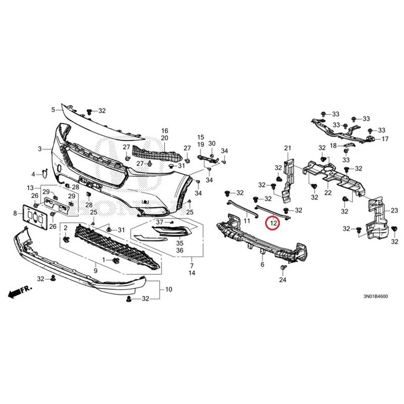 [NEW] JDM HONDA VEZEL e:HEV RV5 2021 Front Bumper GENUINE OEM - Image 25