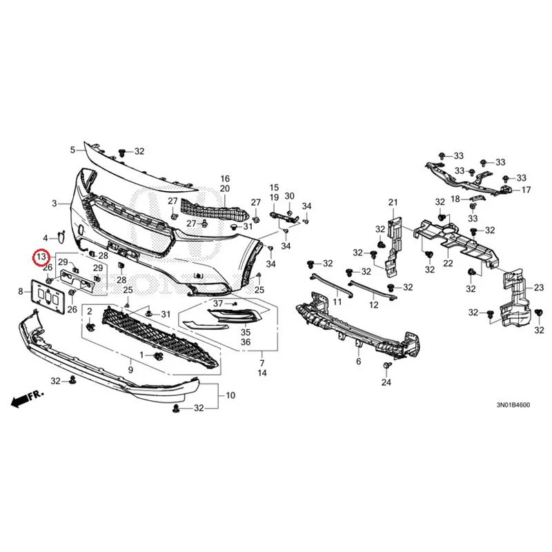 [NEW] JDM HONDA VEZEL e:HEV RV5 2021 Front Bumper GENUINE OEM - Image 26
