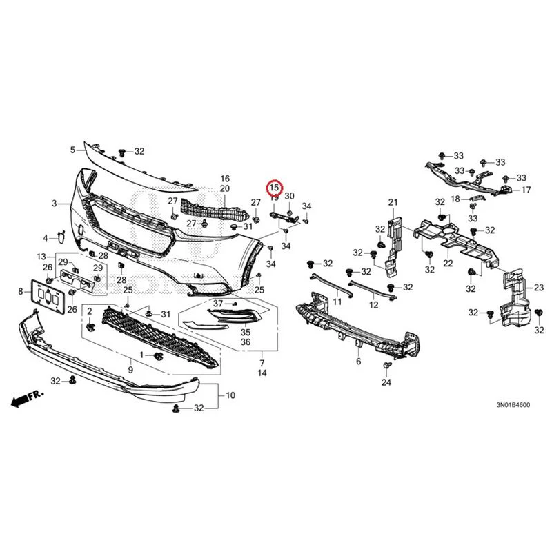 [NEW] JDM HONDA VEZEL e:HEV RV5 2021 Front Bumper GENUINE OEM - Image 28