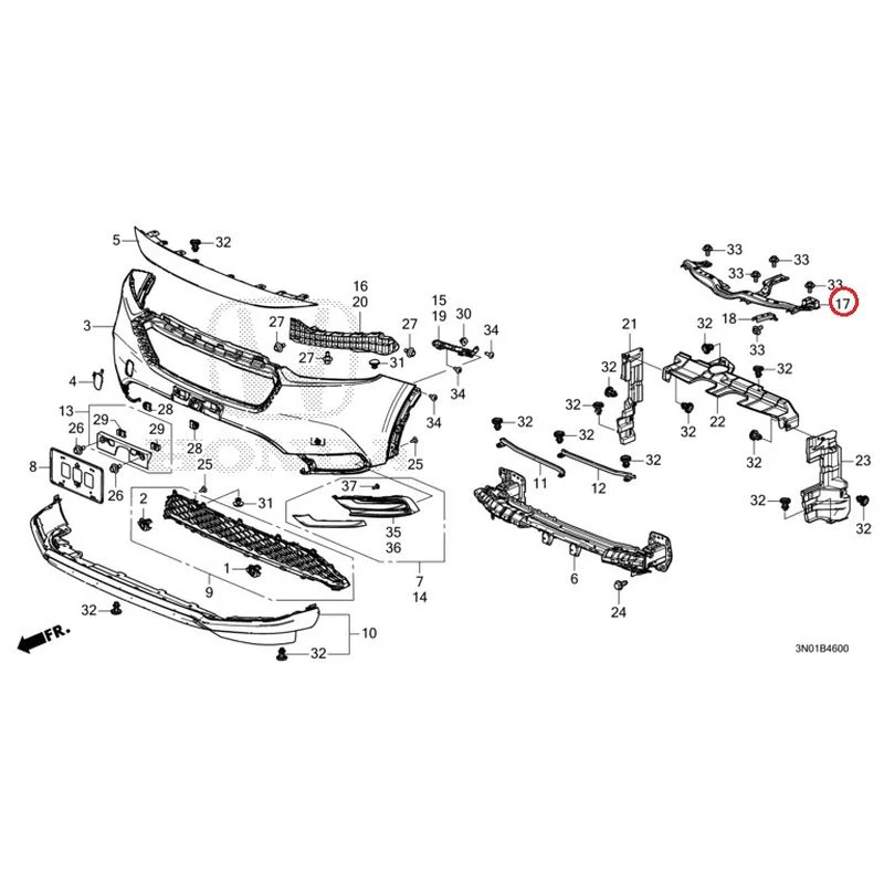 [NEW] JDM HONDA VEZEL e:HEV RV5 2021 Front Bumper GENUINE OEM - Image 30