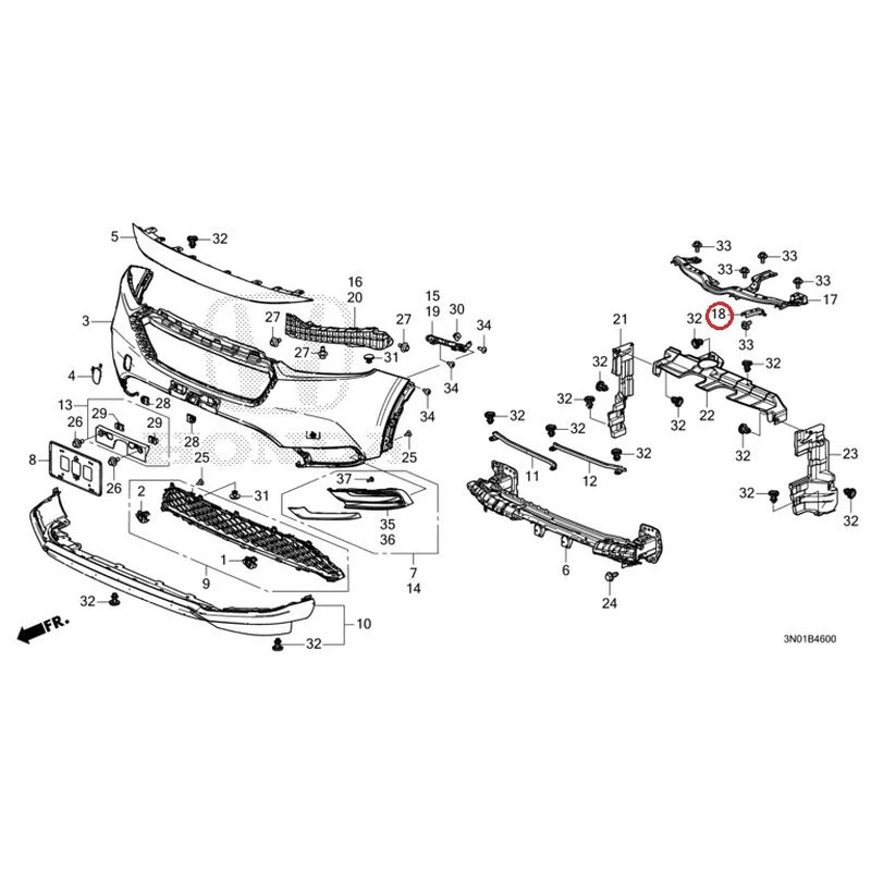 [NEW] JDM HONDA VEZEL e:HEV RV5 2021 Front Bumper GENUINE OEM - Image 31