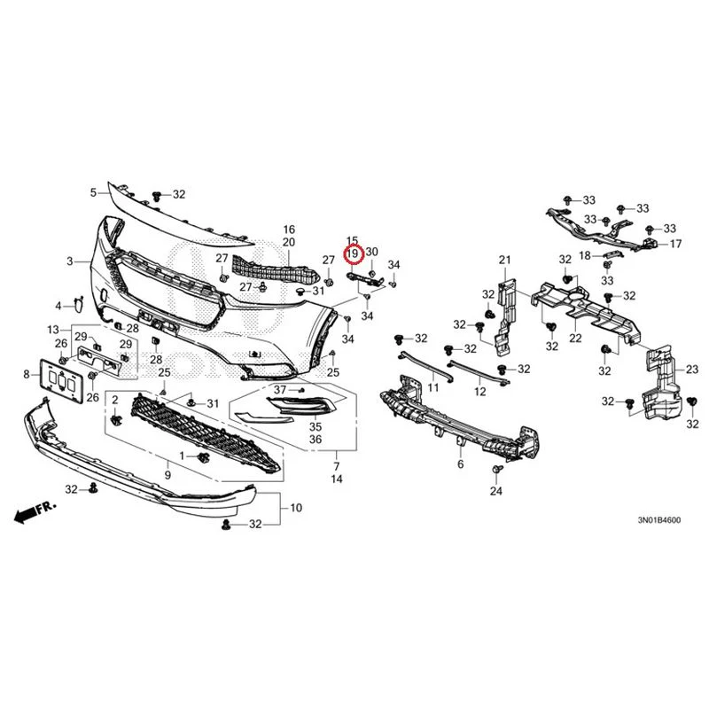[NEW] JDM HONDA VEZEL e:HEV RV5 2021 Front Bumper GENUINE OEM - Image 32