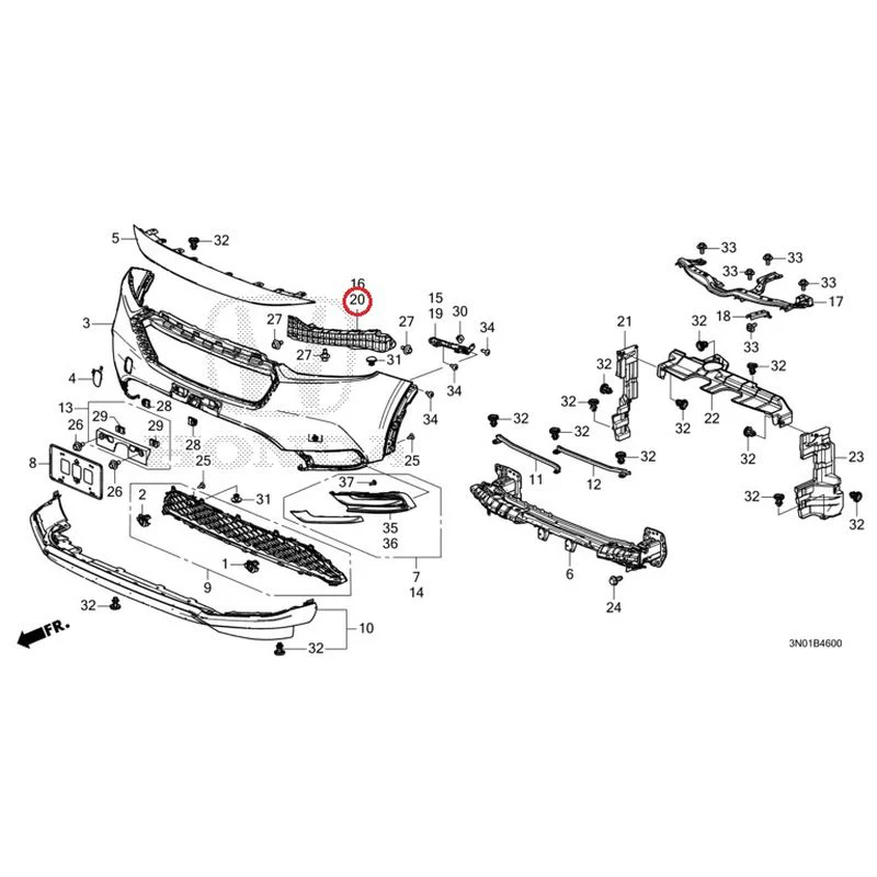 [NEW] JDM HONDA VEZEL e:HEV RV5 2021 Front Bumper GENUINE OEM - Image 33