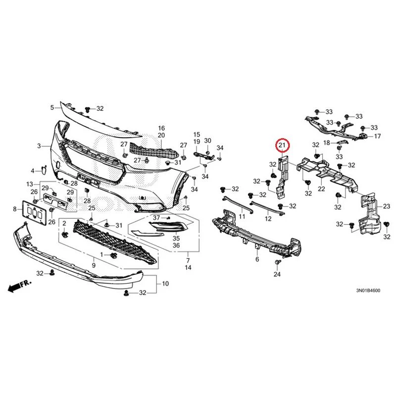 [NEW] JDM HONDA VEZEL e:HEV RV5 2021 Front Bumper GENUINE OEM - Image 34