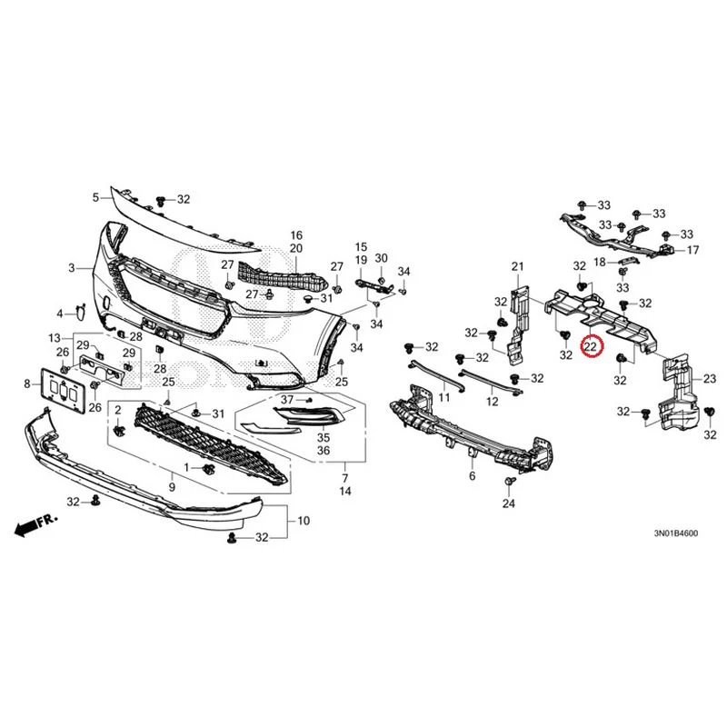 [NEW] JDM HONDA VEZEL e:HEV RV5 2021 Front Bumper GENUINE OEM - Image 35