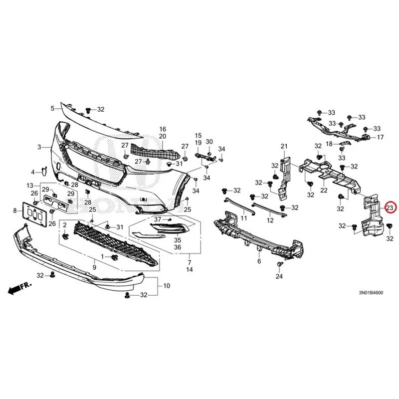 [NEW] JDM HONDA VEZEL e:HEV RV5 2021 Front Bumper GENUINE OEM - Image 36