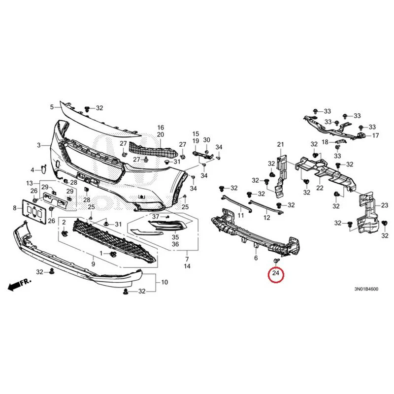 [NEW] JDM HONDA VEZEL e:HEV RV5 2021 Front Bumper GENUINE OEM - Image 37