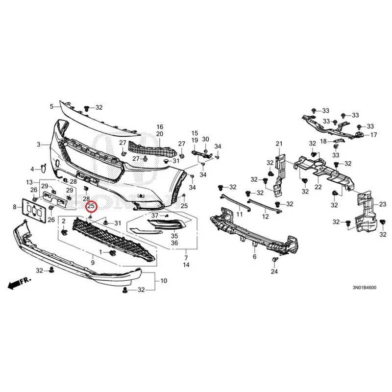 [NEW] JDM HONDA VEZEL e:HEV RV5 2021 Front Bumper GENUINE OEM - Image 38