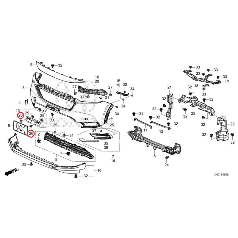 [NEW] JDM HONDA VEZEL e:HEV RV5 2021 Front Bumper GENUINE OEM - Image 39