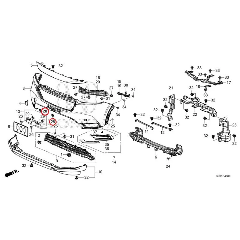 [NEW] JDM HONDA VEZEL e:HEV RV5 2021 Front Bumper GENUINE OEM - Image 41