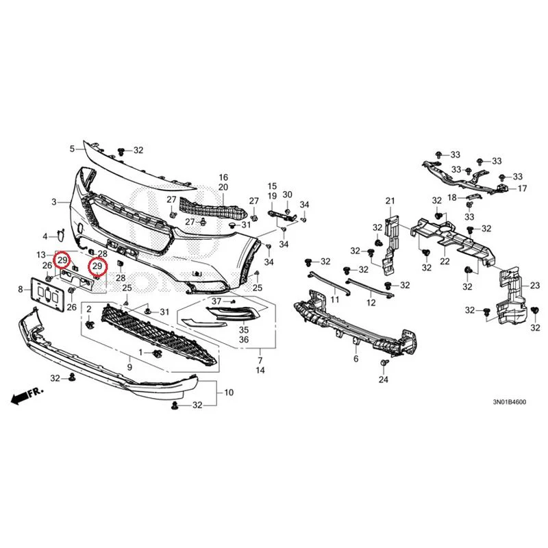 [NEW] JDM HONDA VEZEL e:HEV RV5 2021 Front Bumper GENUINE OEM - Image 42