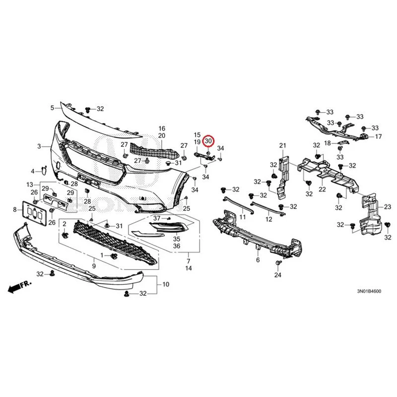 [NEW] JDM HONDA VEZEL e:HEV RV5 2021 Front Bumper GENUINE OEM - Image 43