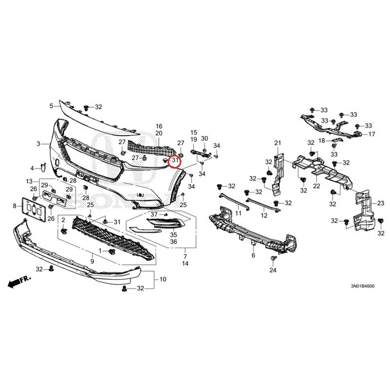 [NEW] JDM HONDA VEZEL e:HEV RV5 2021 Front Bumper GENUINE OEM - Image 44