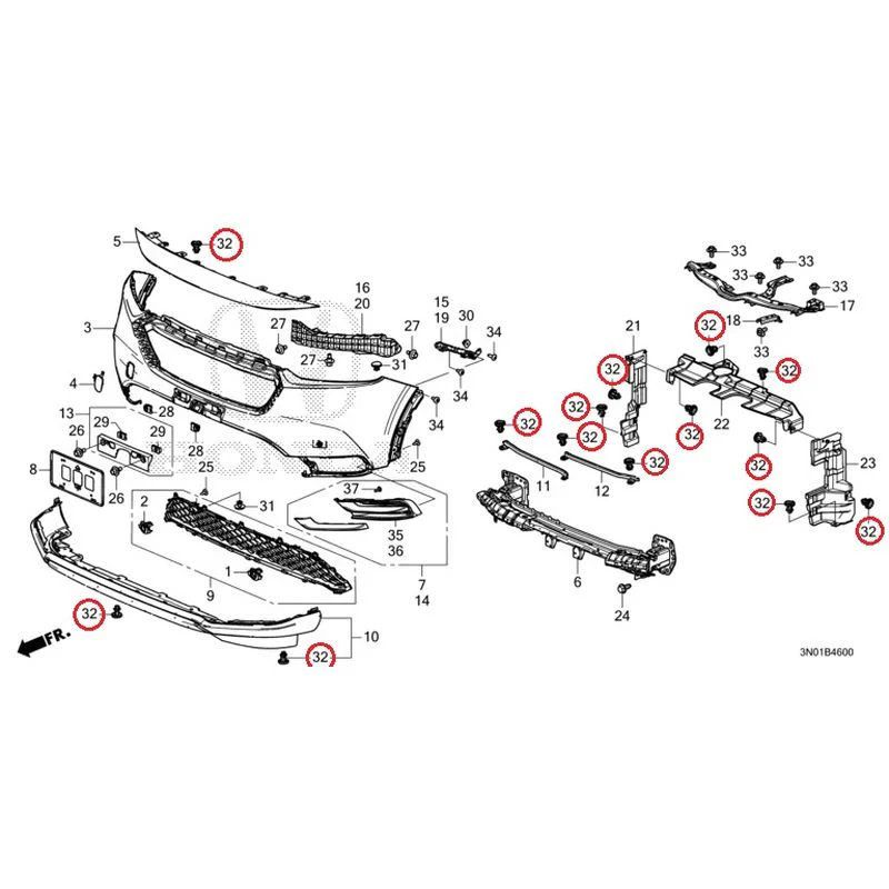 [NEW] JDM HONDA VEZEL e:HEV RV5 2021 Front Bumper GENUINE OEM - Image 45