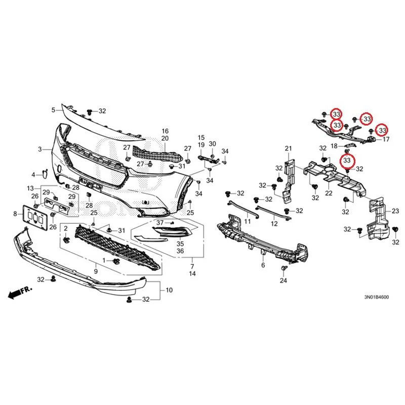 [NEW] JDM HONDA VEZEL e:HEV RV5 2021 Front Bumper GENUINE OEM - Image 46