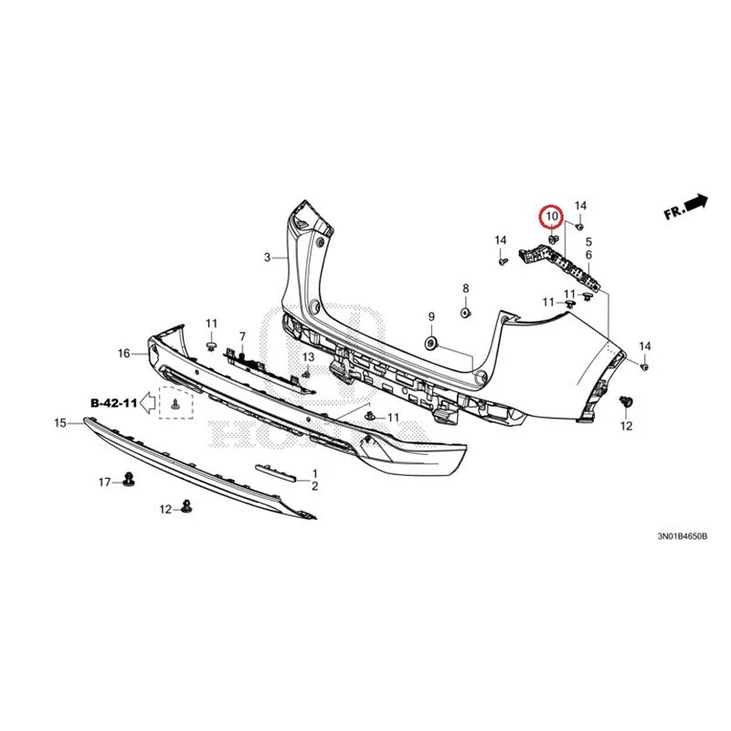 [NEW] JDM HONDA VEZEL e:HEV RV5 2021 Rear Bumper GENUINE OEM - Image 14