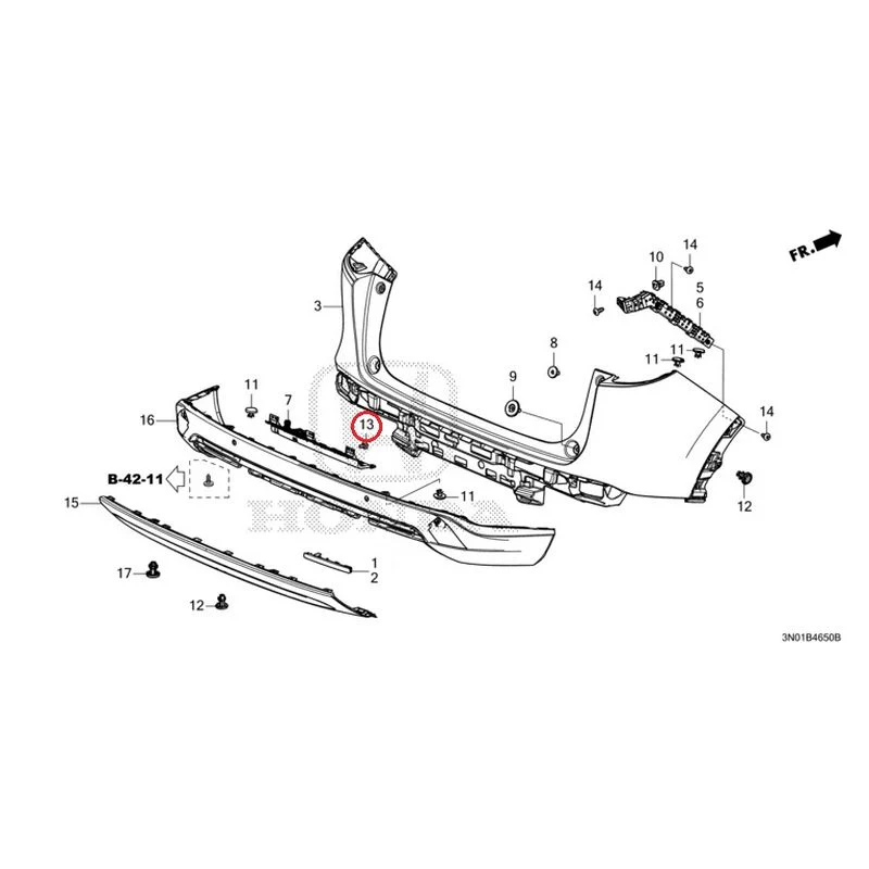 [NEW] JDM HONDA VEZEL e:HEV RV5 2021 Rear Bumper GENUINE OEM - Image 17