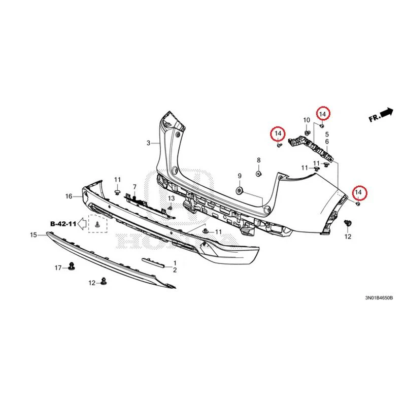 [NEW] JDM HONDA VEZEL e:HEV RV5 2021 Rear Bumper GENUINE OEM - Image 18