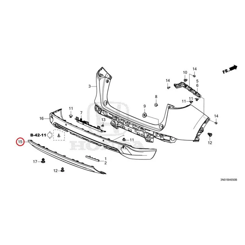 [NEW] JDM HONDA VEZEL e:HEV RV5 2021 Rear Bumper GENUINE OEM - Image 19