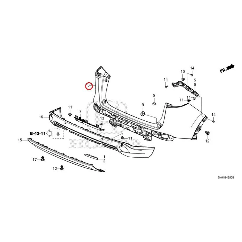 [NEW] JDM HONDA VEZEL e:HEV RV5 2021 Rear Bumper GENUINE OEM - Image 5