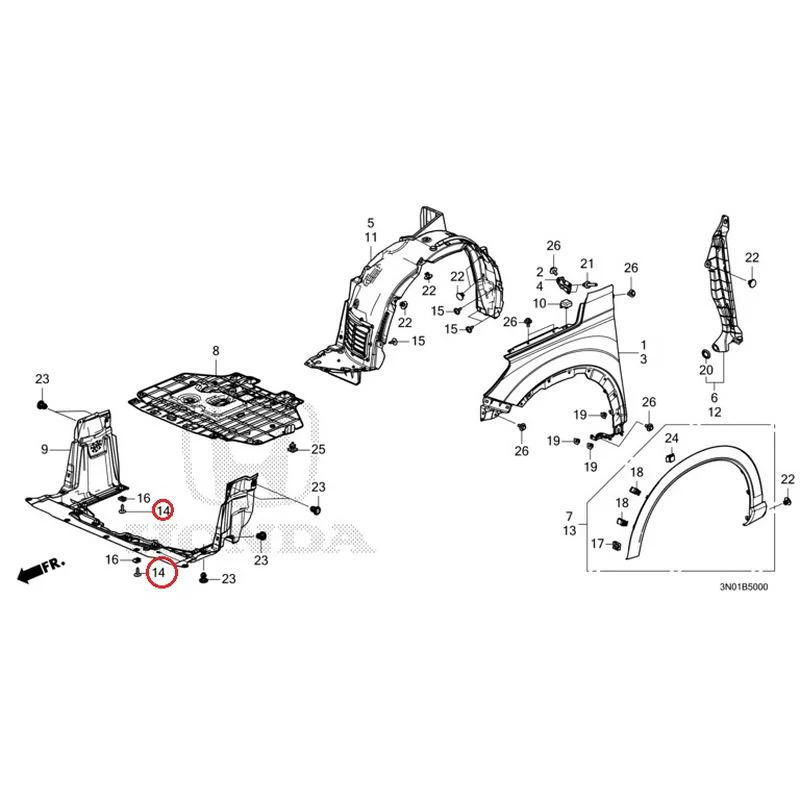 [NEW] JDM HONDA VEZEL e:HEV RV5 2021 Front Fenders GENUINE OEM - Image 15