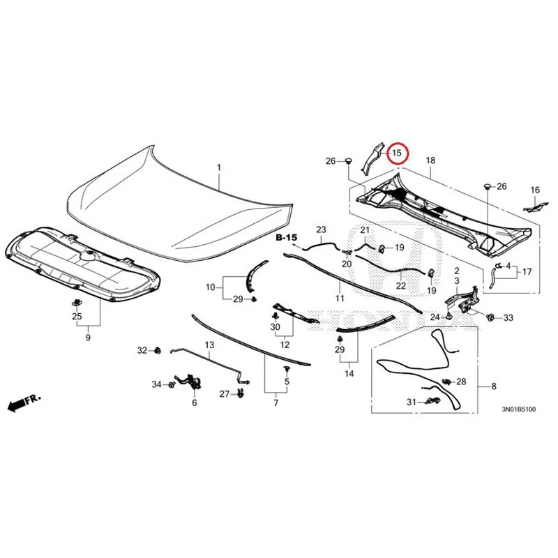 [NEW] JDM HONDA VEZEL e:HEV RV5 2021 Hood GENUINE OEM - Image 17
