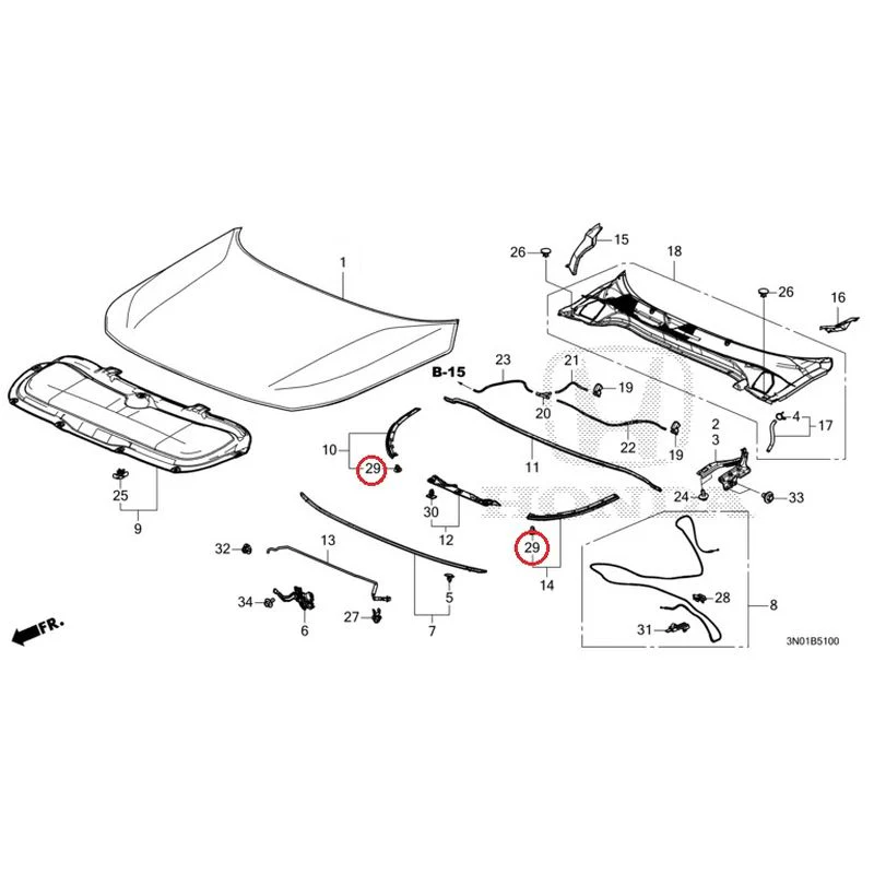 [NEW] JDM HONDA VEZEL e:HEV RV5 2021 Hood GENUINE OEM - Image 31