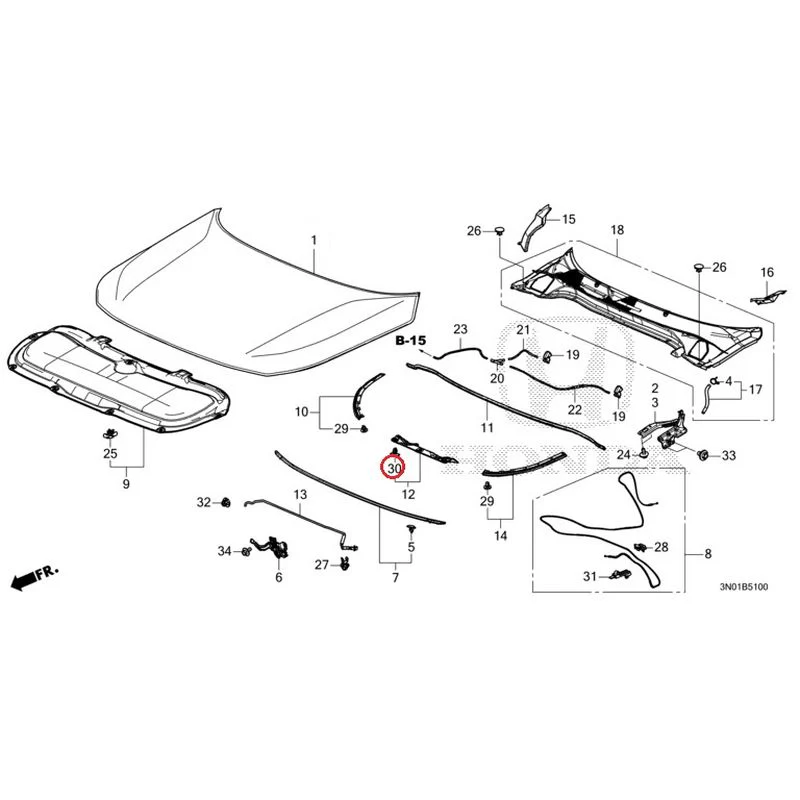 [NEW] JDM HONDA VEZEL e:HEV RV5 2021 Hood GENUINE OEM - Image 32