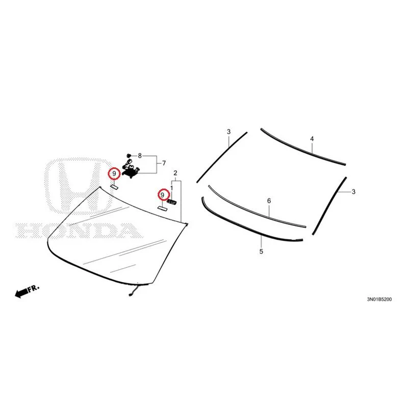 [NEW] JDM HONDA VEZEL e:HEV RV5 2021 Front Windshield GENUINE OEM - Image 10