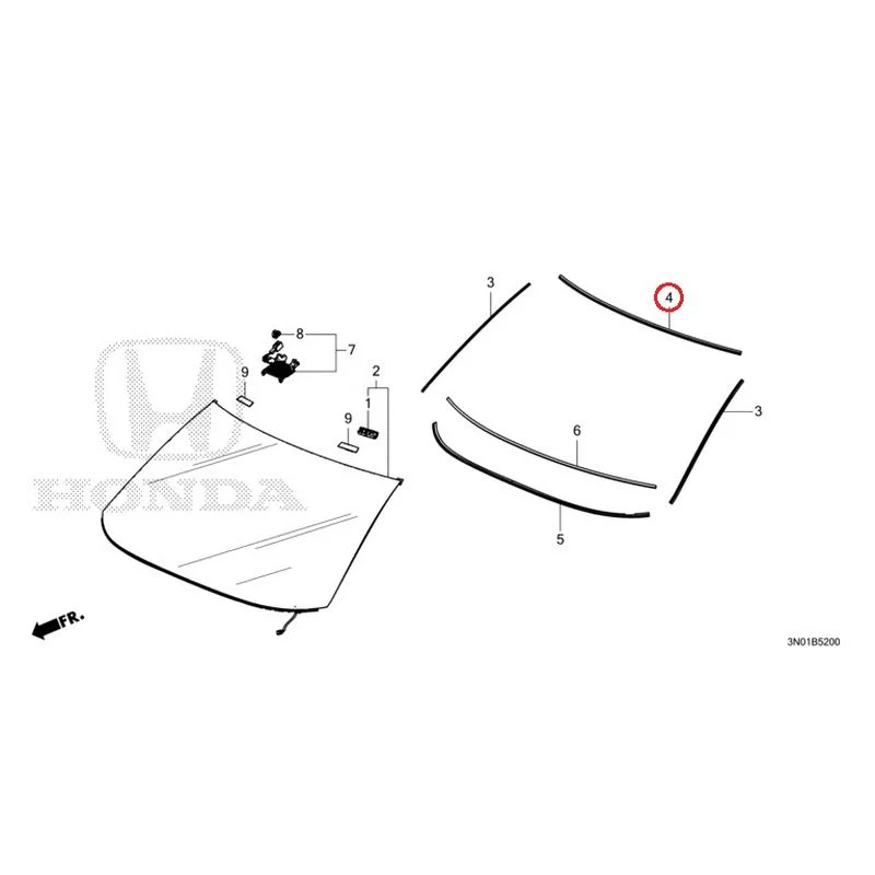 [NEW] JDM HONDA VEZEL e:HEV RV5 2021 Front Windshield GENUINE OEM - Image 5