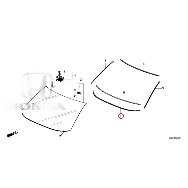 [NEW] JDM HONDA VEZEL e:HEV RV5 2021 Front Windshield GENUINE OEM - Image 6