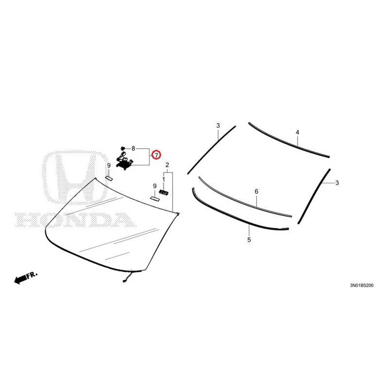 [NEW] JDM HONDA VEZEL e:HEV RV5 2021 Front Windshield GENUINE OEM - Image 8
