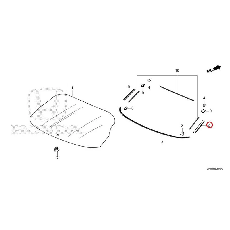[NEW] JDM HONDA VEZEL e:HEV RV5 2021 Rear Windshield Glass GENUINE OEM - Image 3