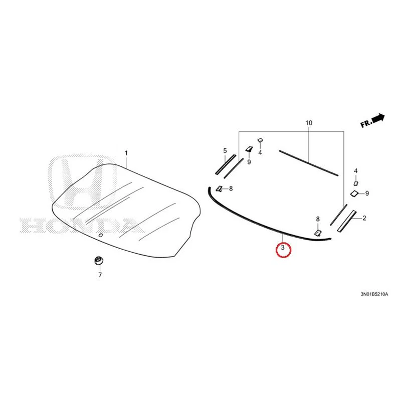 [NEW] JDM HONDA VEZEL e:HEV RV5 2021 Rear Windshield Glass GENUINE OEM - Image 4