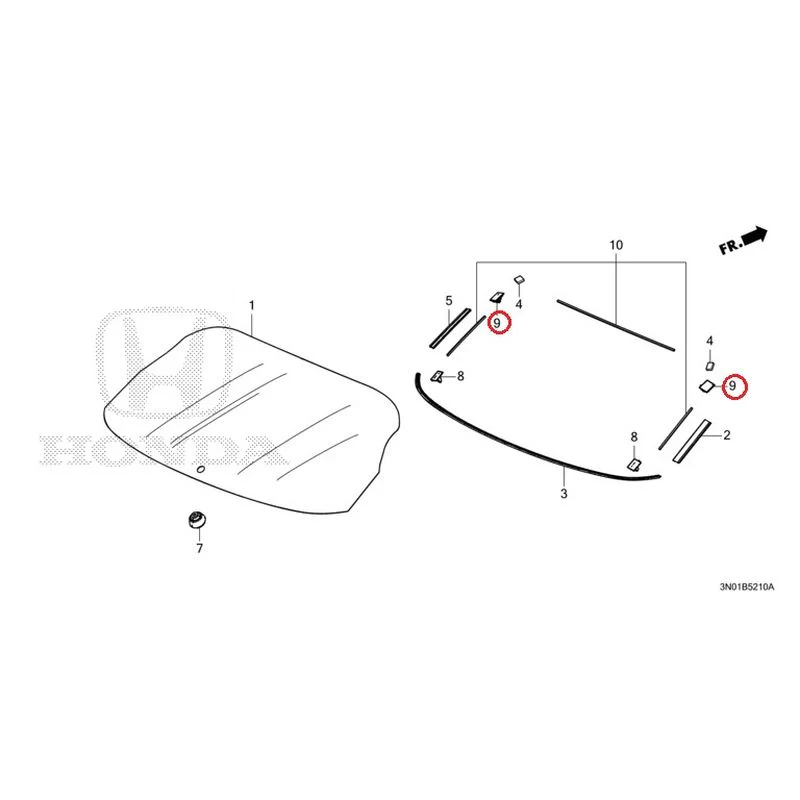 [NEW] JDM HONDA VEZEL e:HEV RV5 2021 Rear Windshield Glass GENUINE OEM - Image 9