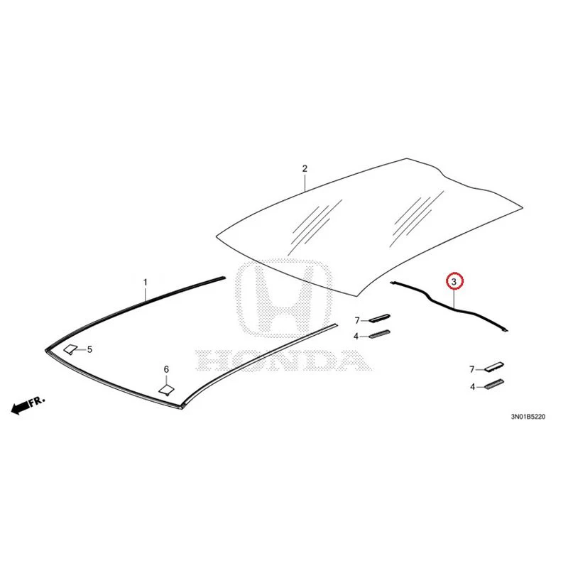 [NEW] JDM HONDA VEZEL e:HEV RV5 2021 Roof Glass GENUINE OEM - Image 4