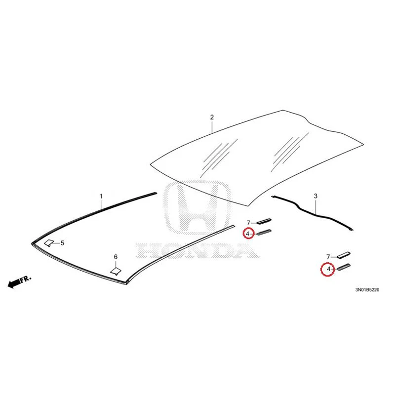 [NEW] JDM HONDA VEZEL e:HEV RV5 2021 Roof Glass GENUINE OEM - Image 5