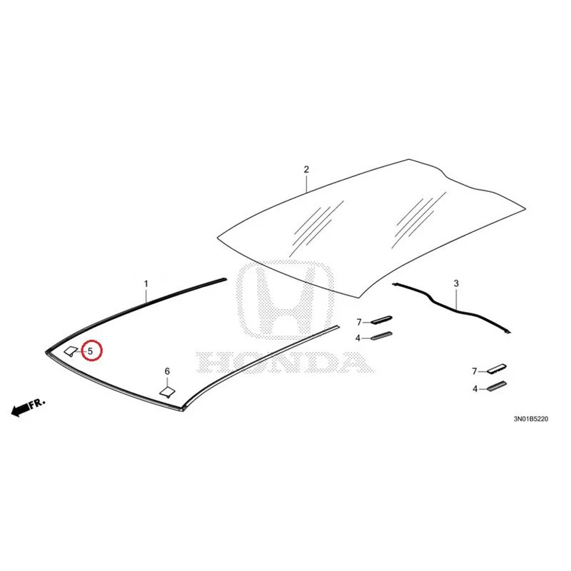 [NEW] JDM HONDA VEZEL e:HEV RV5 2021 Roof Glass GENUINE OEM - Image 6