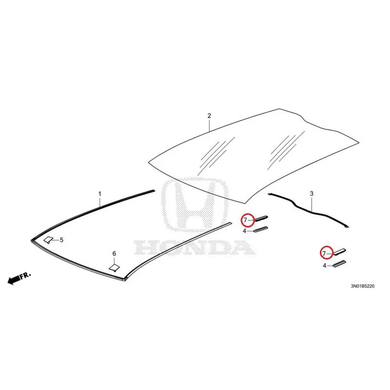 [NEW] JDM HONDA VEZEL e:HEV RV5 2021 Roof Glass GENUINE OEM - Image 8