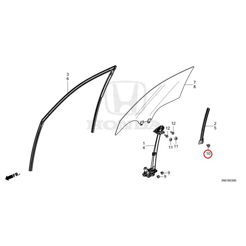 [NEW] JDM HONDA VEZEL e:HEV RV5 2021 Front Door Glass/Regulator GENUINE OEM - Image 11