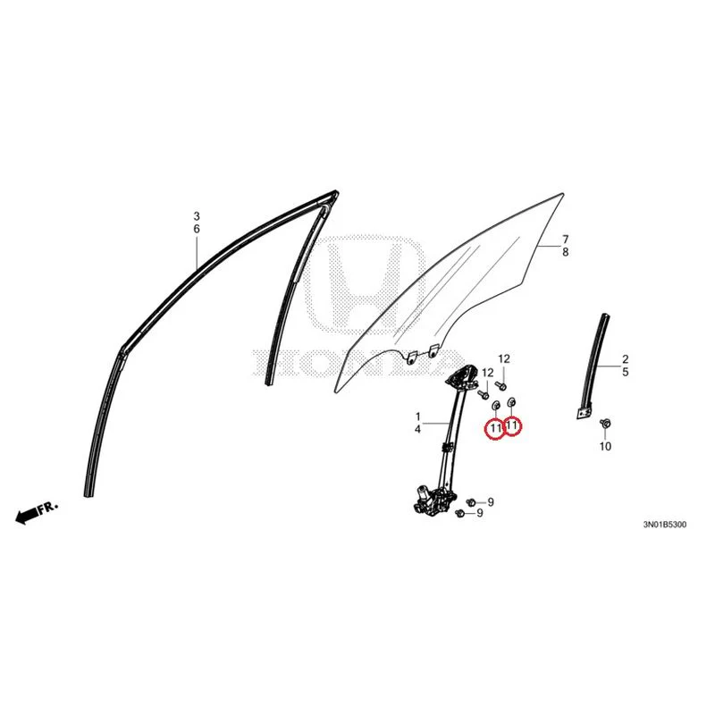 [NEW] JDM HONDA VEZEL e:HEV RV5 2021 Front Door Glass/Regulator GENUINE OEM - Image 12