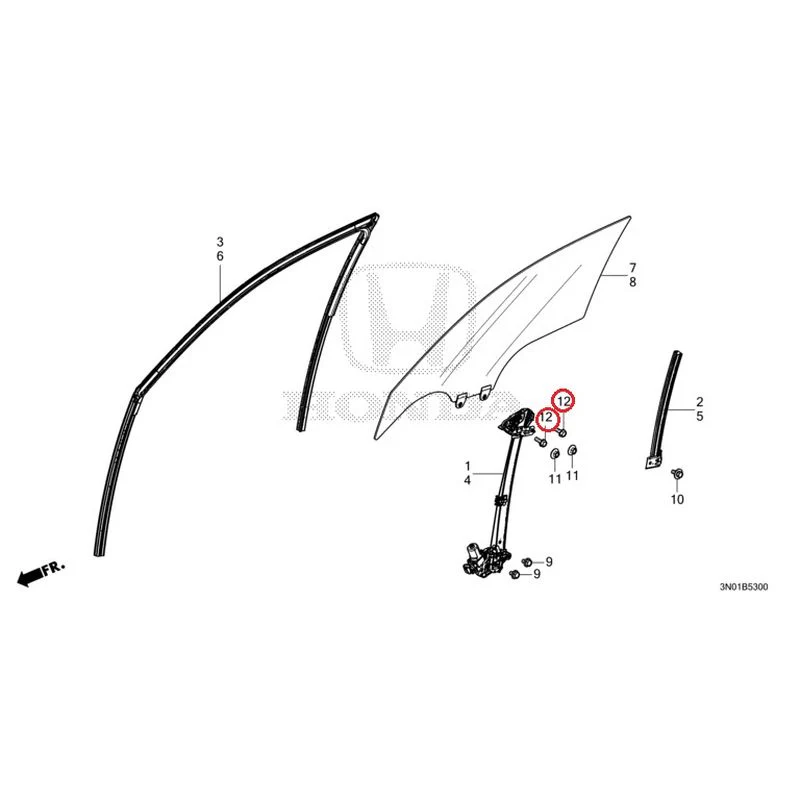 [NEW] JDM HONDA VEZEL e:HEV RV5 2021 Front Door Glass/Regulator GENUINE OEM - Image 13