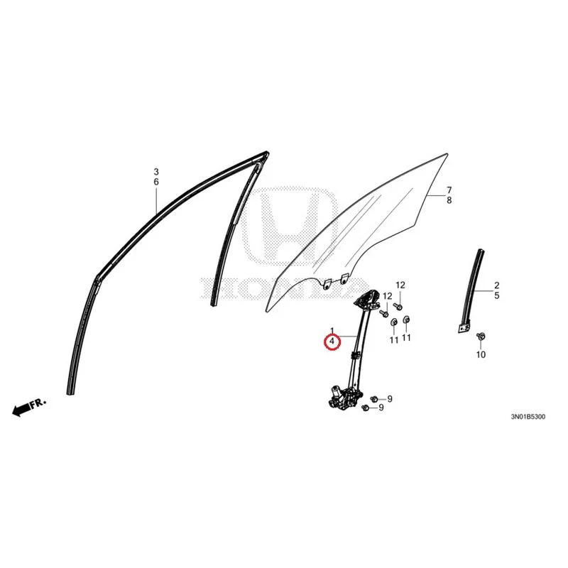 [NEW] JDM HONDA VEZEL e:HEV RV5 2021 Front Door Glass/Regulator GENUINE OEM - Image 5
