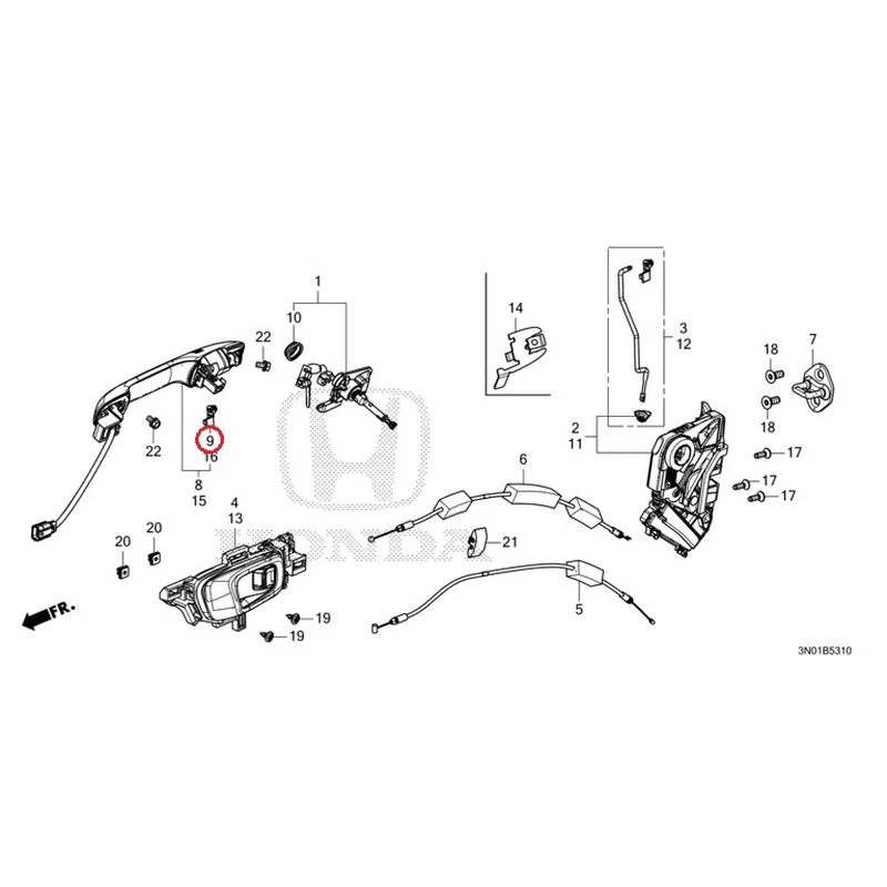 [NEW] JDM HONDA VEZEL e:HEV RV5 2021 Front Door Locks/Outer Handles GENUINE OEM - Image 15