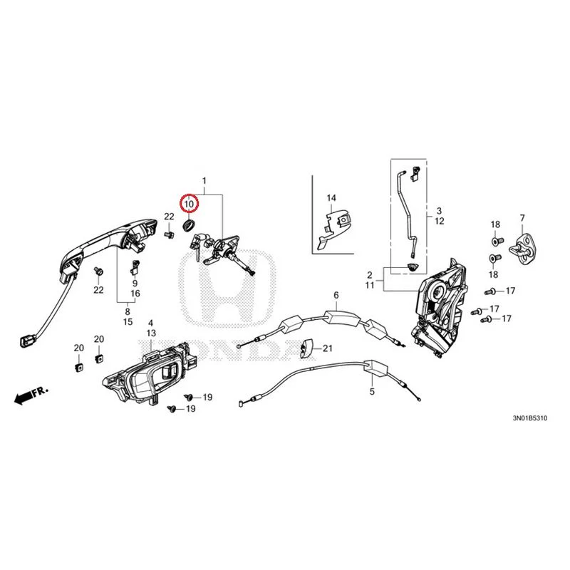 [NEW] JDM HONDA VEZEL e:HEV RV5 2021 Front Door Locks/Outer Handles GENUINE OEM - Image 16