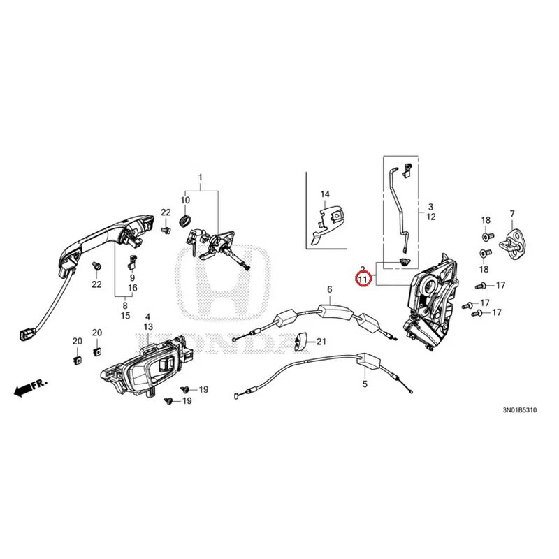 [NEW] JDM HONDA VEZEL e:HEV RV5 2021 Front Door Locks/Outer Handles GENUINE OEM - Image 17