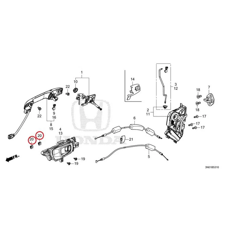 [NEW] JDM HONDA VEZEL e:HEV RV5 2021 Front Door Locks/Outer Handles GENUINE OEM - Image 31