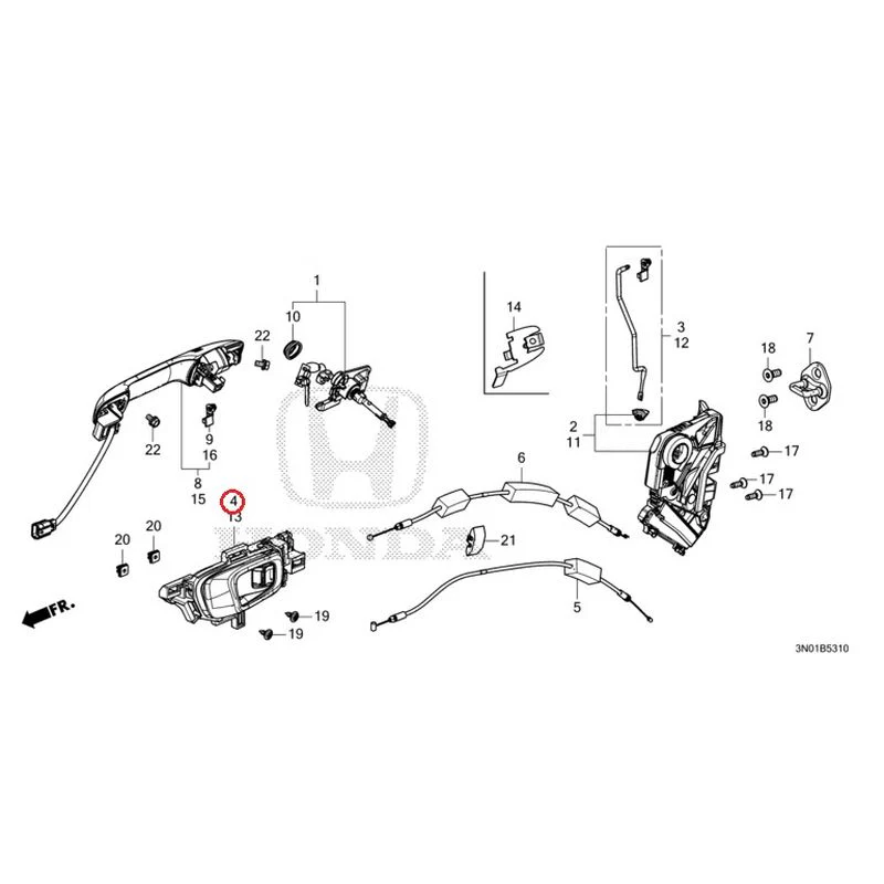 [NEW] JDM HONDA VEZEL e:HEV RV5 2021 Front Door Locks/Outer Handles GENUINE OEM - Image 5