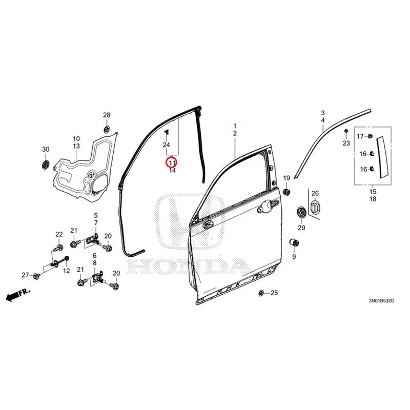 [NEW] JDM HONDA VEZEL e:HEV RV5 2021 Front Door Panel GENUINE OEM - Image 12