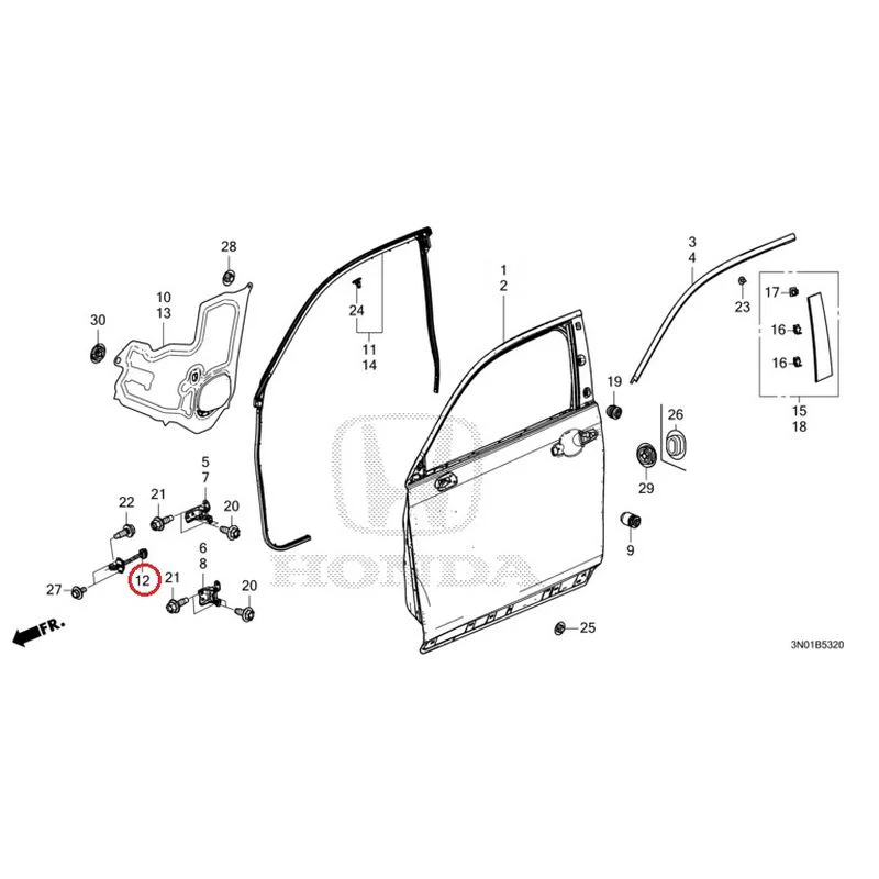 [NEW] JDM HONDA VEZEL e:HEV RV5 2021 Front Door Panel GENUINE OEM - Image 13